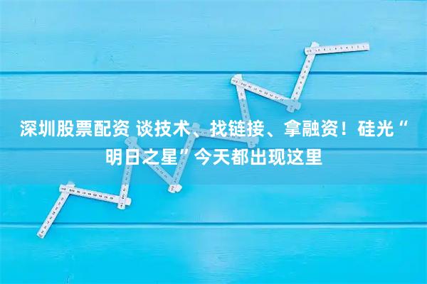 深圳股票配资 谈技术、找链接、拿融资！硅光“明日之星”今天都出现这里